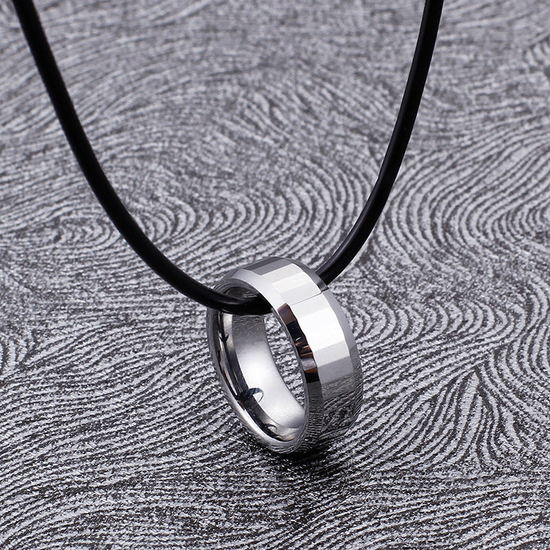 Men's Smooth Round Pendant Necklace - Valentine's Day Jewelry Gift from Planderful