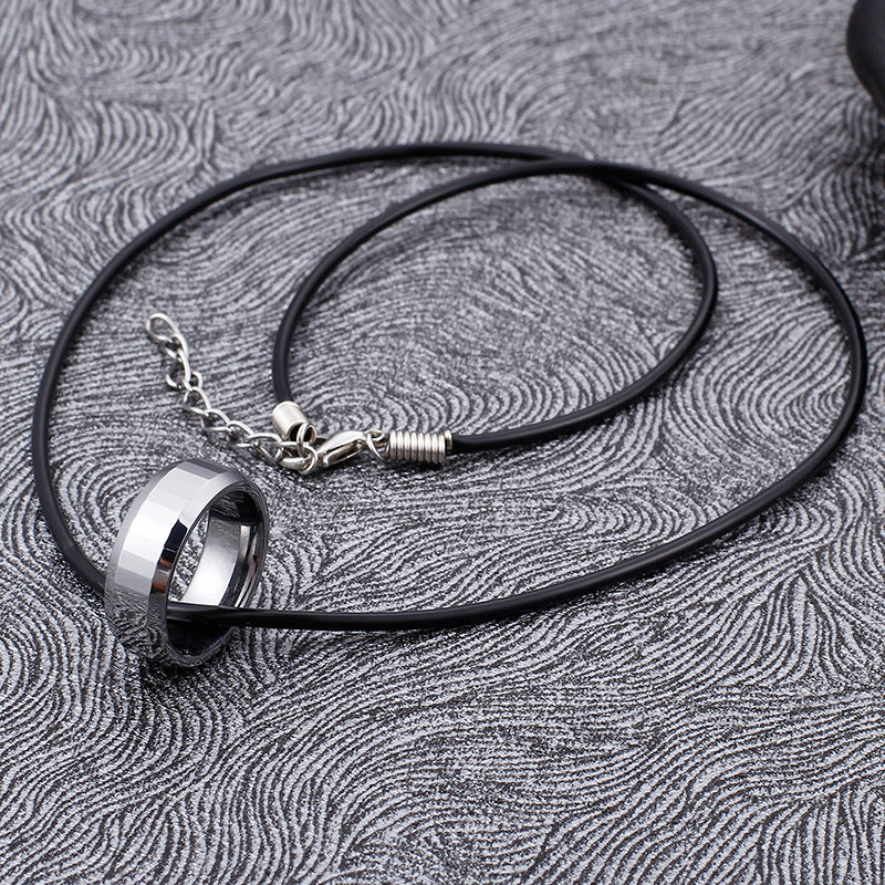 Men's Smooth Round Pendant Necklace - Valentine's Day Jewelry Gift from Planderful