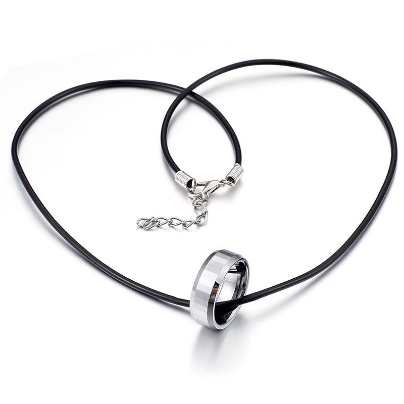 Men's Smooth Round Pendant Necklace - Valentine's Day Jewelry Gift from Planderful