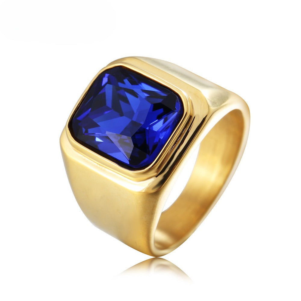 Planderful Minimalist Zircon Ring Titanium Steel Unisex for Men and Women Durable Everyday Jewelry