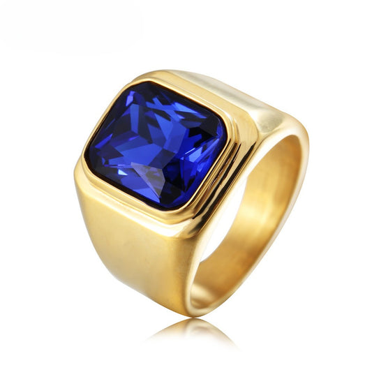 Planderful Minimalist Zircon Ring Titanium Steel Unisex for Men and Women Durable Everyday Jewelry