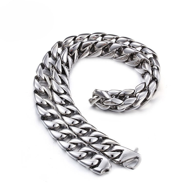 15mm Cuban Chain Popular Hip Hop Hip Hop Men's Necklace, Stainless Steel
