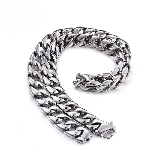 15mm Cuban Chain Popular Hip Hop Hip Hop Men's Necklace, Stainless Steel