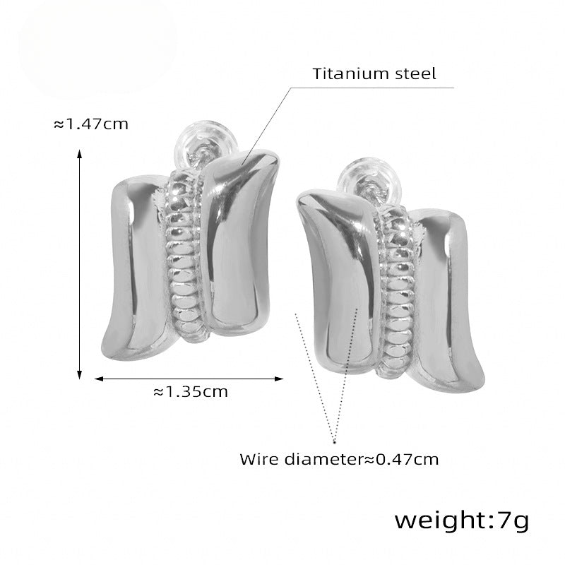 Golden Geometric Quadrilateral Earrings for Women - Minimalist Fashion Jewelry