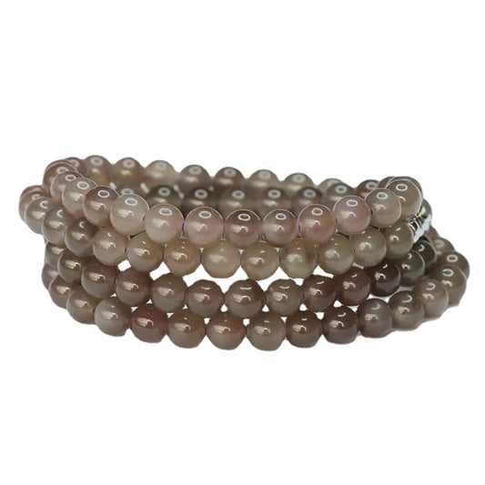 Natural Hetian Jade Smoke Purple 108 Buddha Beads Necklace Beads String Jewelry
