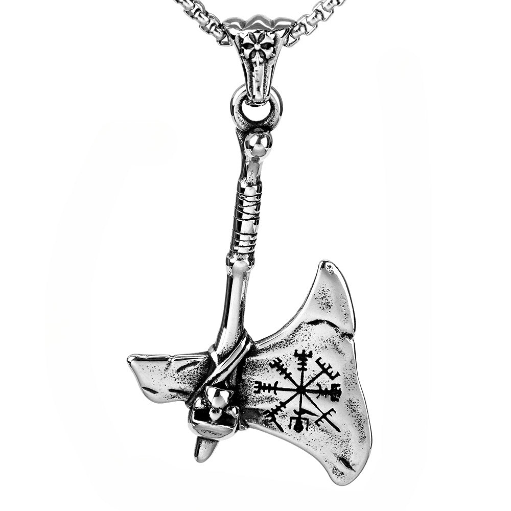 Foreign Trade Cross-Border E-Commerce Viking Tomahawk Pendant Necklace for Men