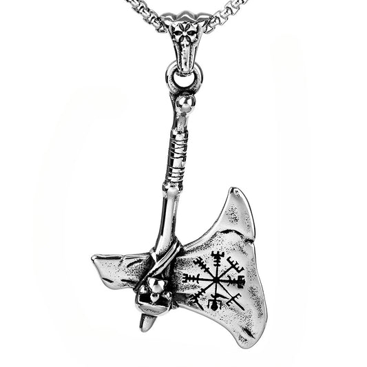 Foreign Trade Cross-Border E-Commerce Viking Tomahawk Pendant Necklace for Men