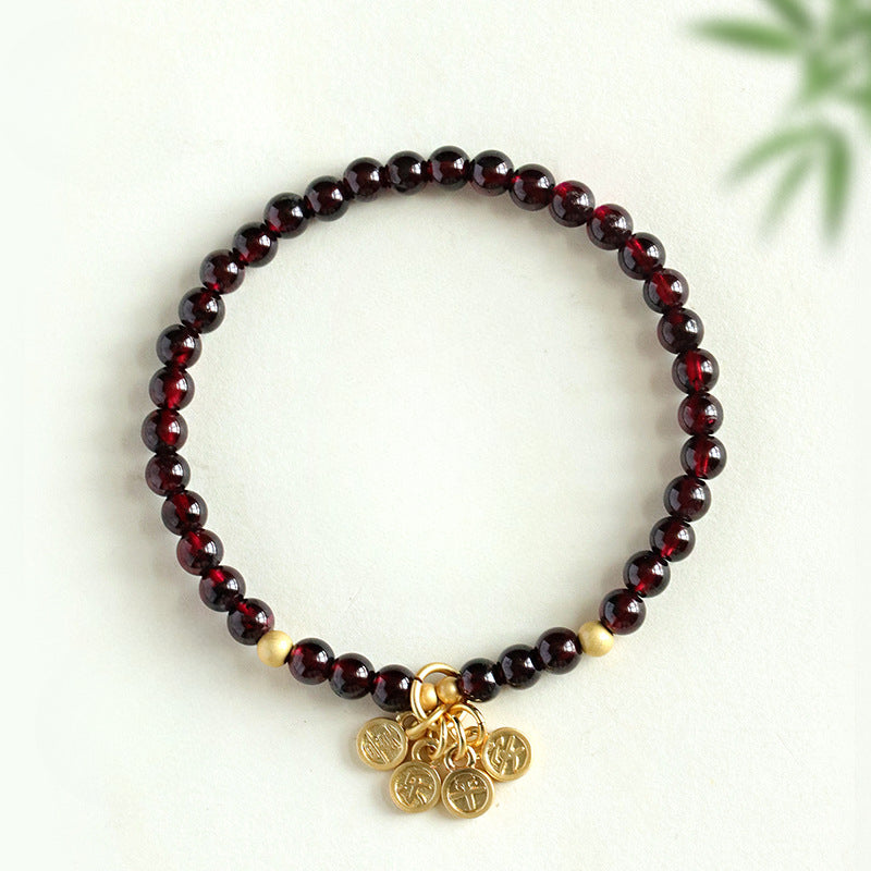 Planderful Fortune's Favor Bracelet – Lucky Garnet Beaded Design