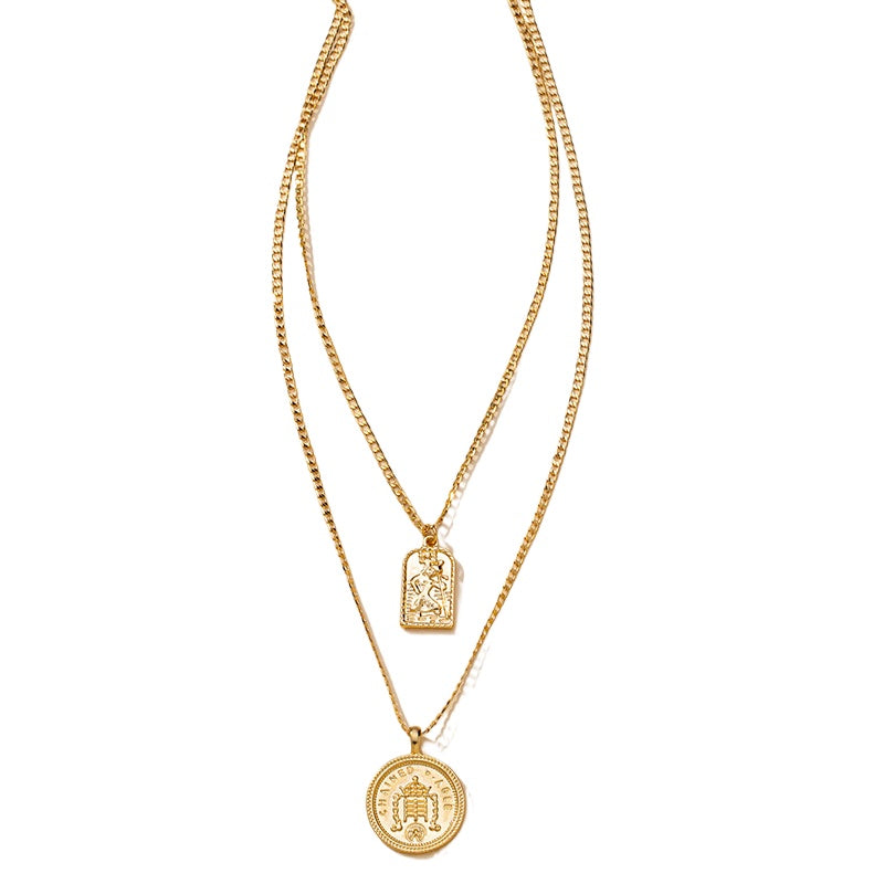 Golden Cascade Cross Necklace - Vienna Verve Collection