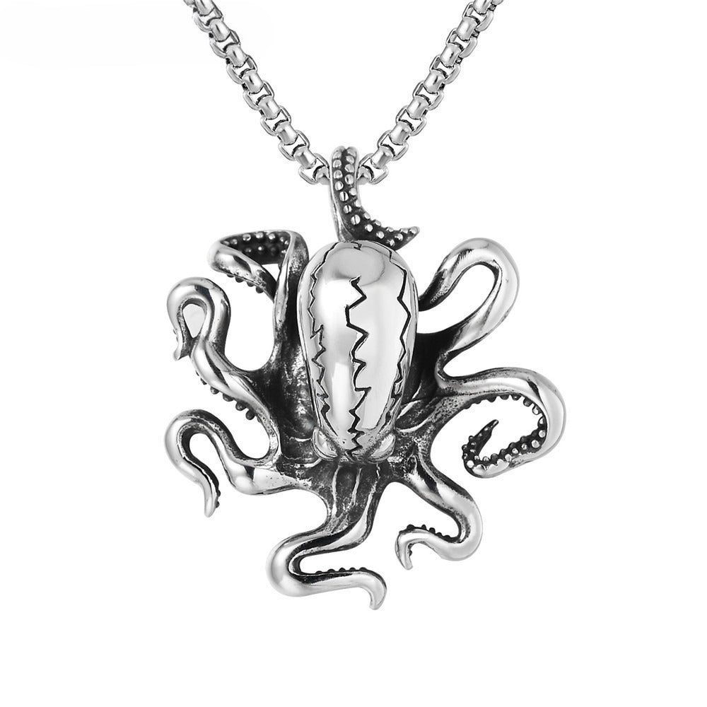 Personalized Octopus Pendant By Planderful Retro Punk Titanium Steel Unisex Jewelry For Men Women
