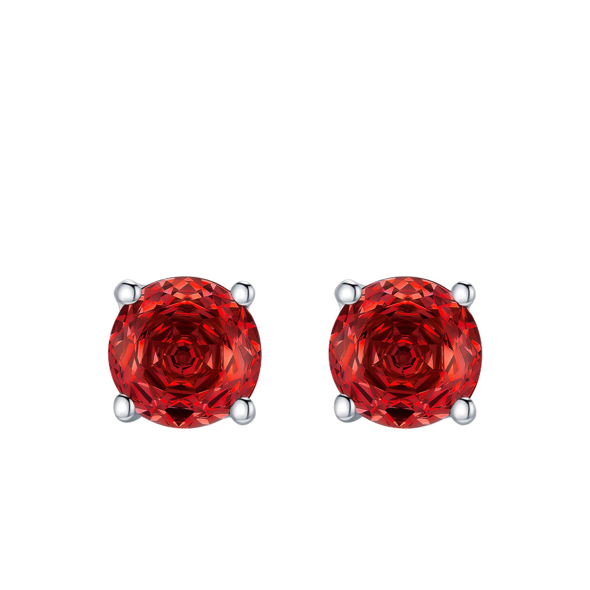 925 Sterling Silver Multicolor Rose-Cut Zircon Cartilage Stud