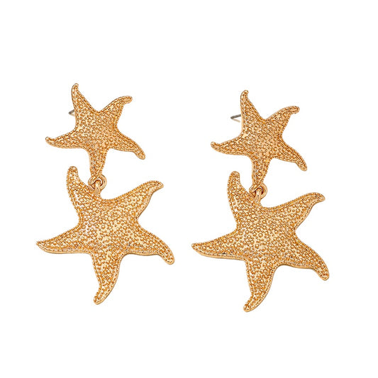 Planderful Vienna Verve Earrings – Exaggerated Fringed Design with Marine Element