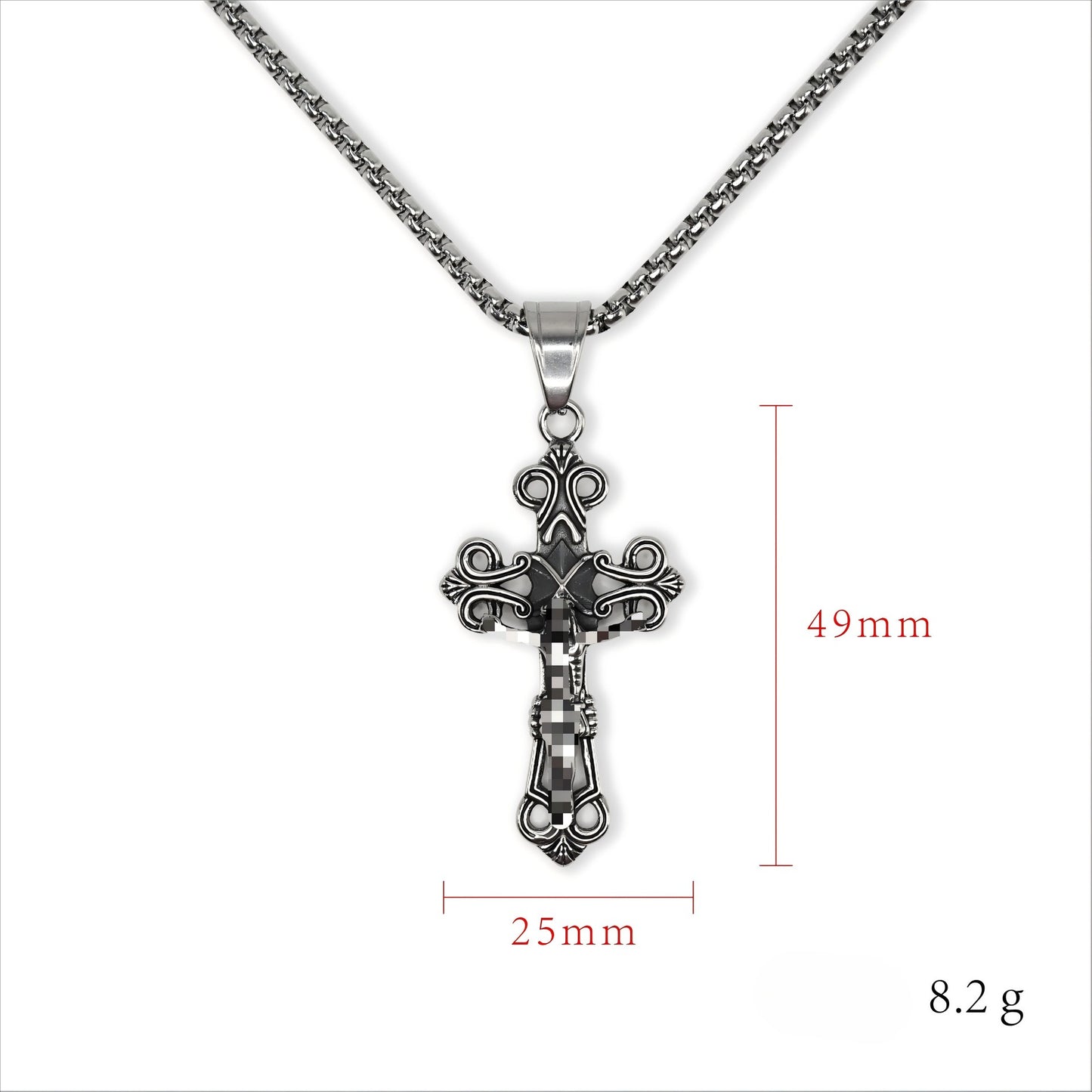 Steel Necklace - Vintage Bohemian Cross Pendant