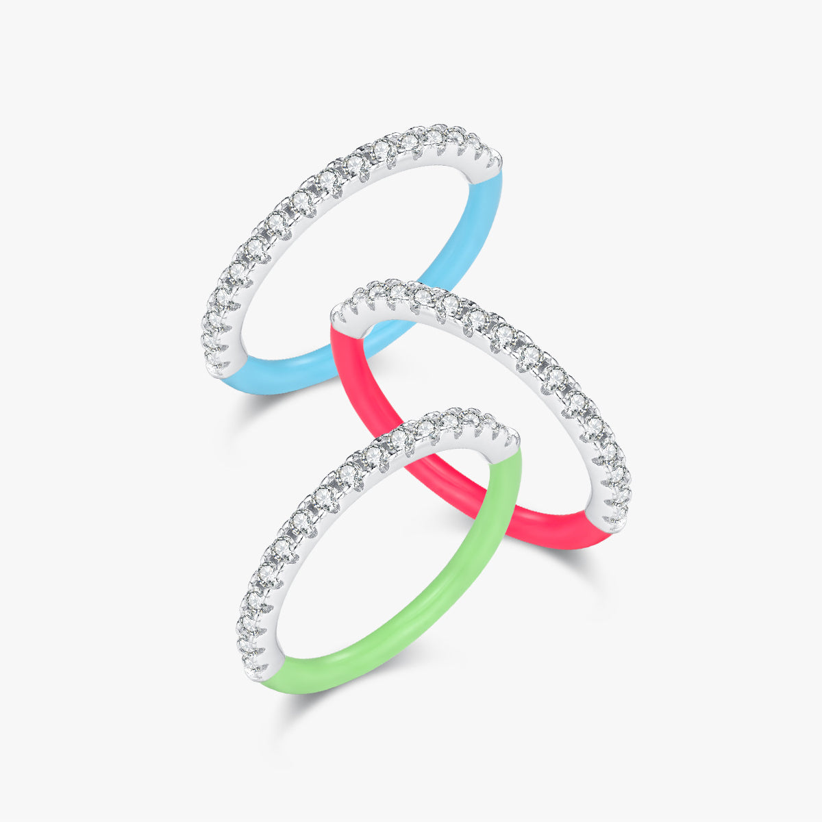 Sterling Silver Zircon Dopamine Candy Sweet Food Ring for Women