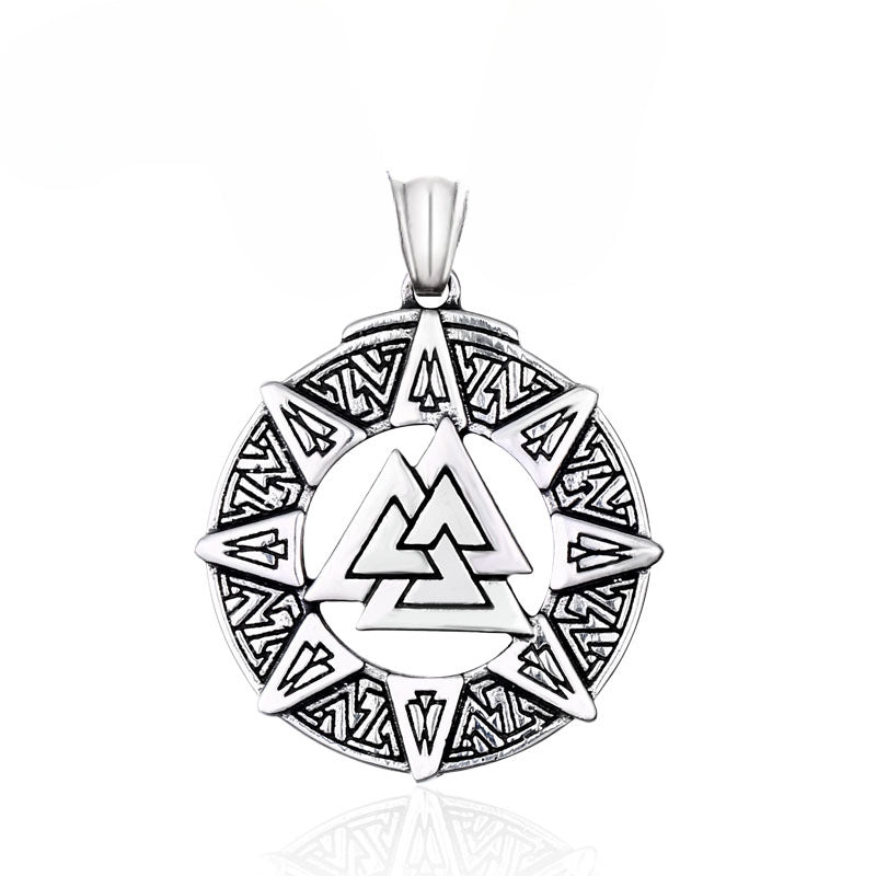 Mythical Odin Stainless Steel Pendant for Men - Nordic Viking Retro Jewelry in Titanium Steel