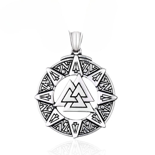 Mythical Odin Stainless Steel Pendant for Men - Nordic Viking Retro Jewelry in Titanium Steel