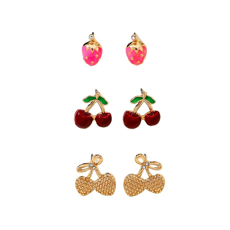 Planderful Vienna Verve Earrings Set – Adorable Summer Fruit Designs