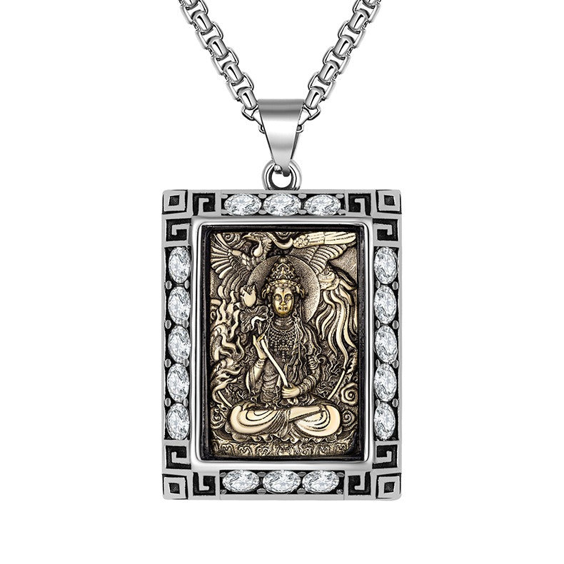 Zircon Necklace – Elegant Eight Patron Saints Pendant