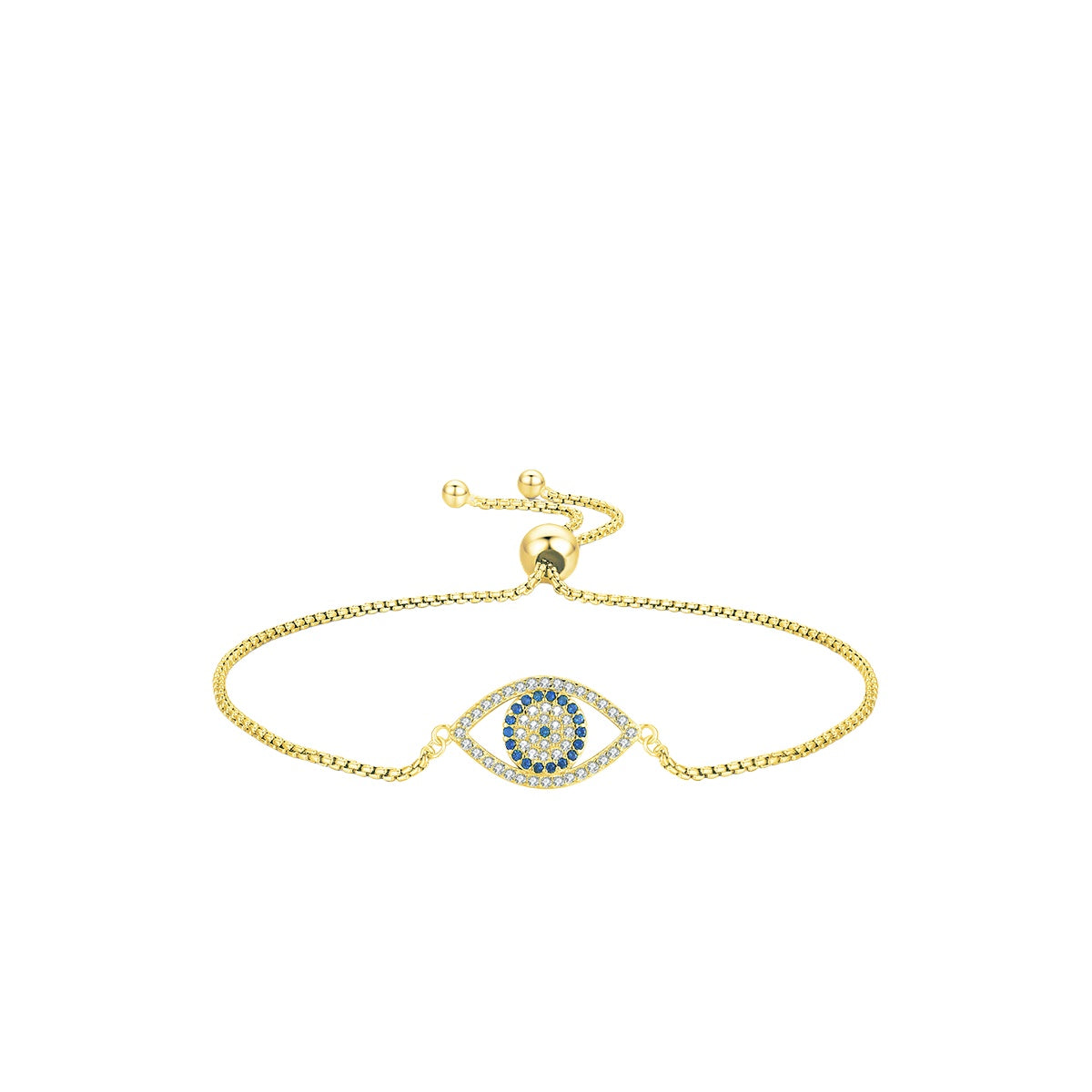 925 Sterling Silver Eye Zircon Bracelet