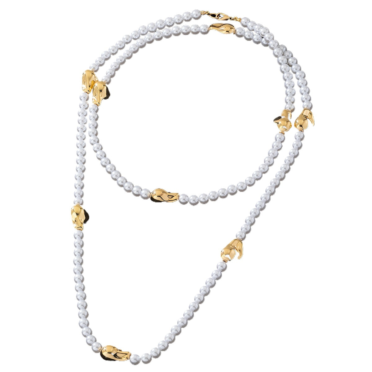 Planderful Vienna Verve Necklace – Elegant Multi-Layer Imitation Pearl Design