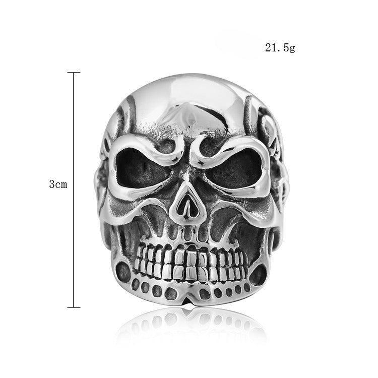 Titanium Steel Skull Ring