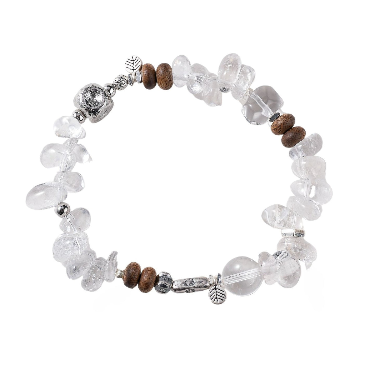 Clear Quartz & Agarwood Bracelet