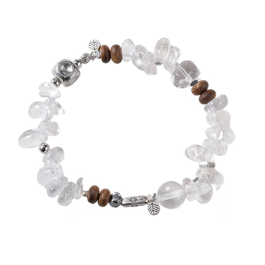 Clear Quartz & Agarwood Bracelet