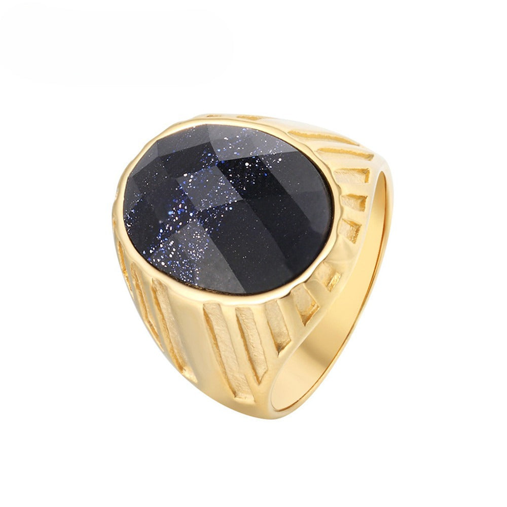 Planderful Titanium Steel Ring For Women And Men Unisex Minimalist Shield Protection Statement