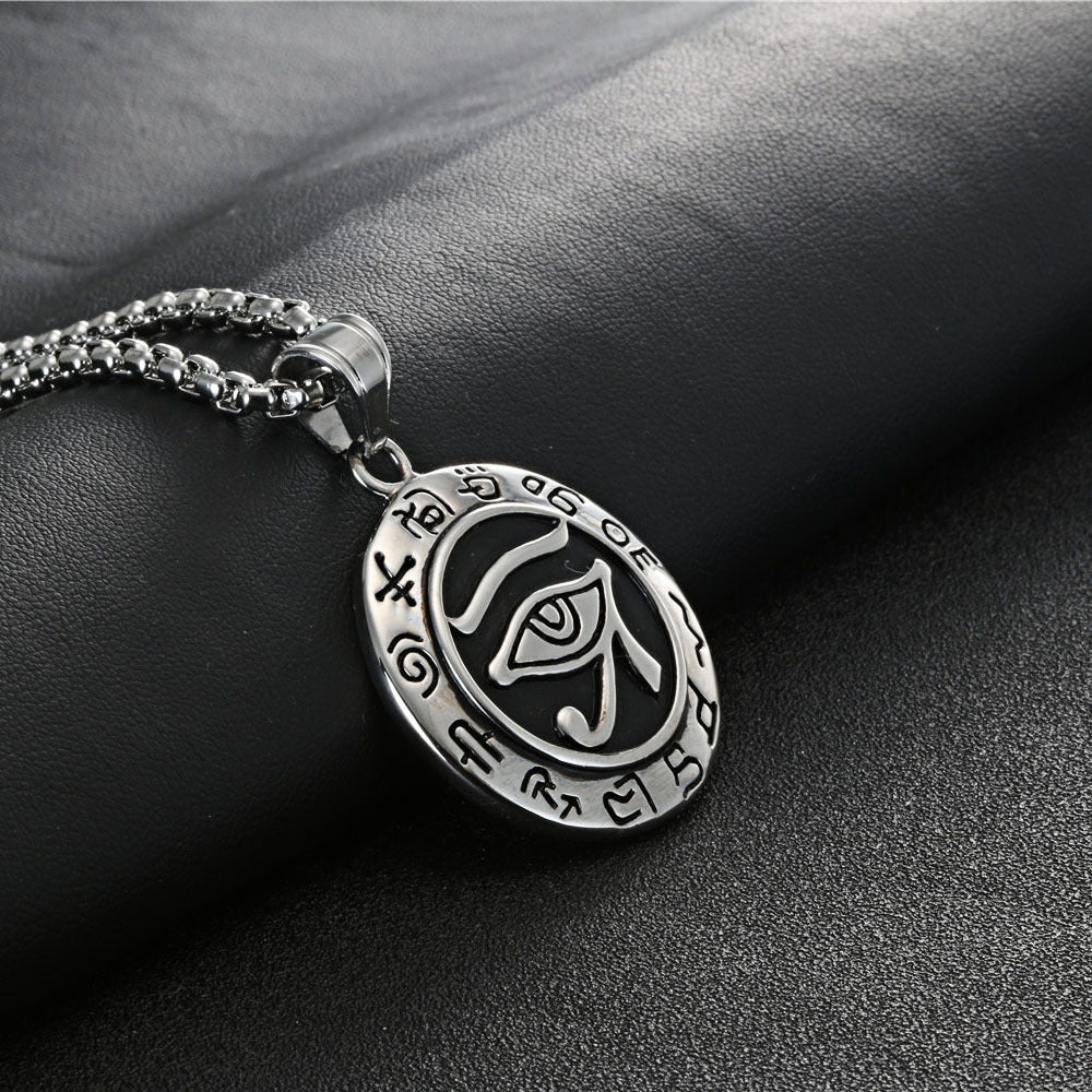 European And American Titanium Steel God's Eye Pendant