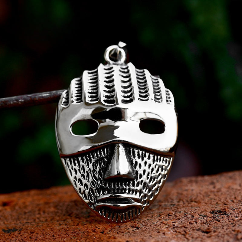 Retro Hip-Hop Mask Pendant for Men - European and American Stainless Steel Jewelry Wholesale