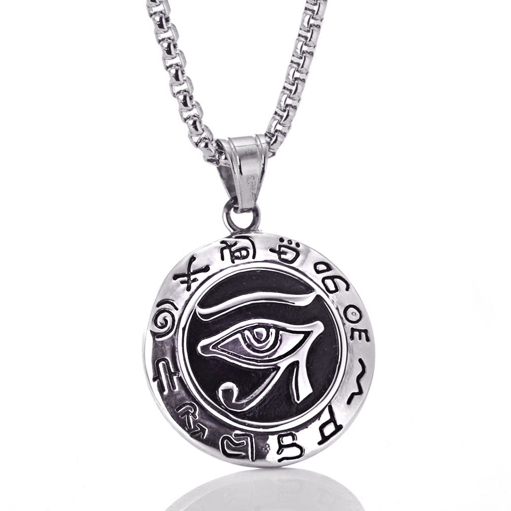European And American Titanium Steel God's Eye Pendant