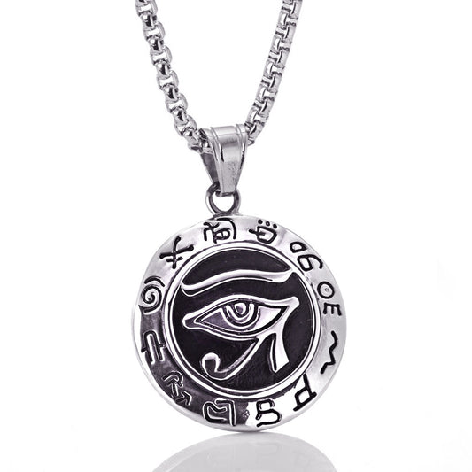 European And American Titanium Steel God's Eye Pendant