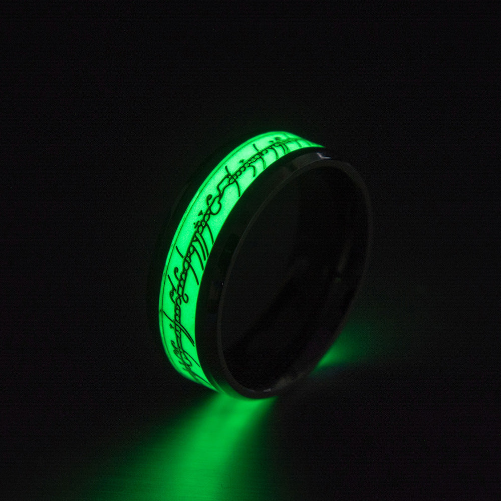 Stainless Steel Luminous Lord Of The Ring
