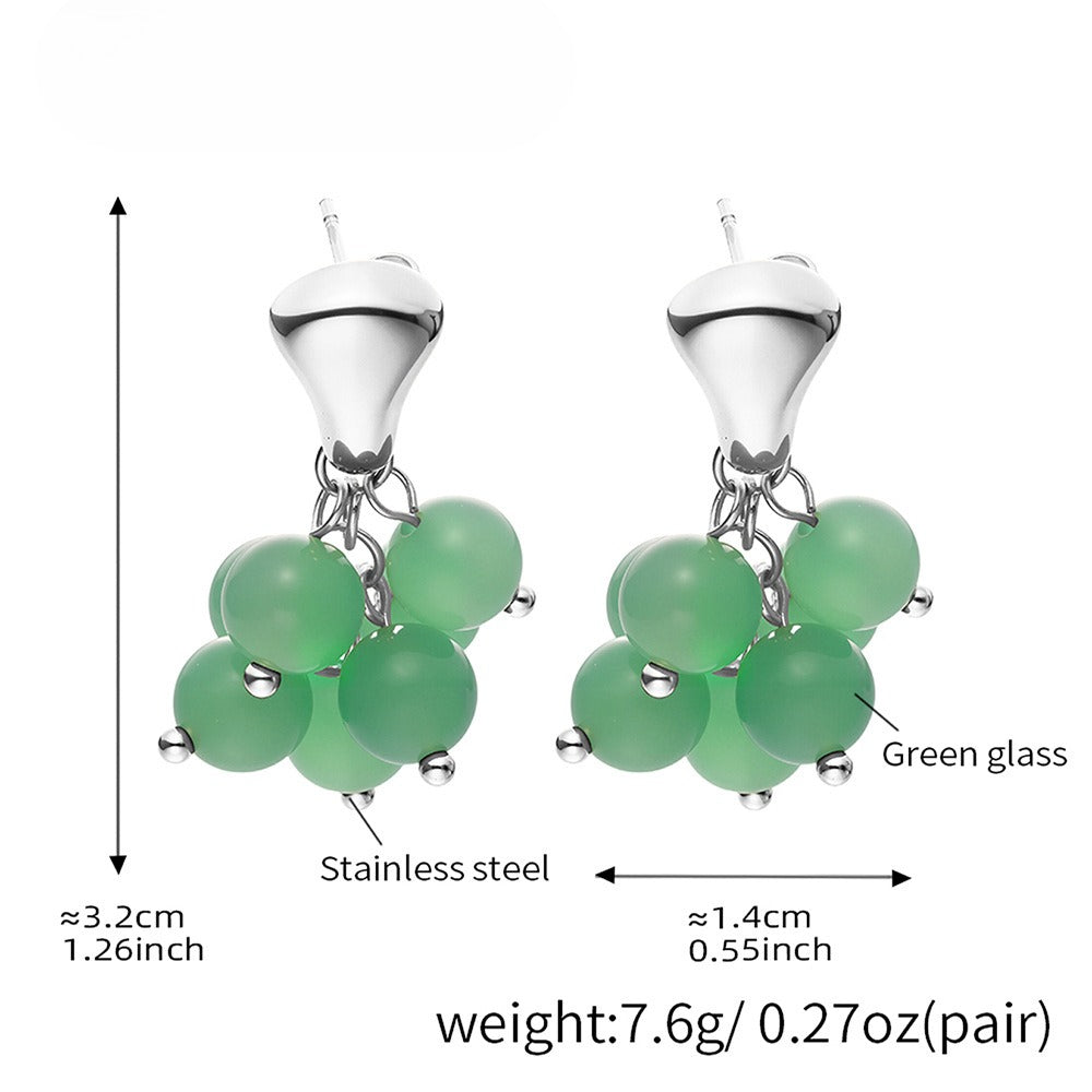 Planderful Tigers Eye Earrings Stainless Steel Luxury For Women