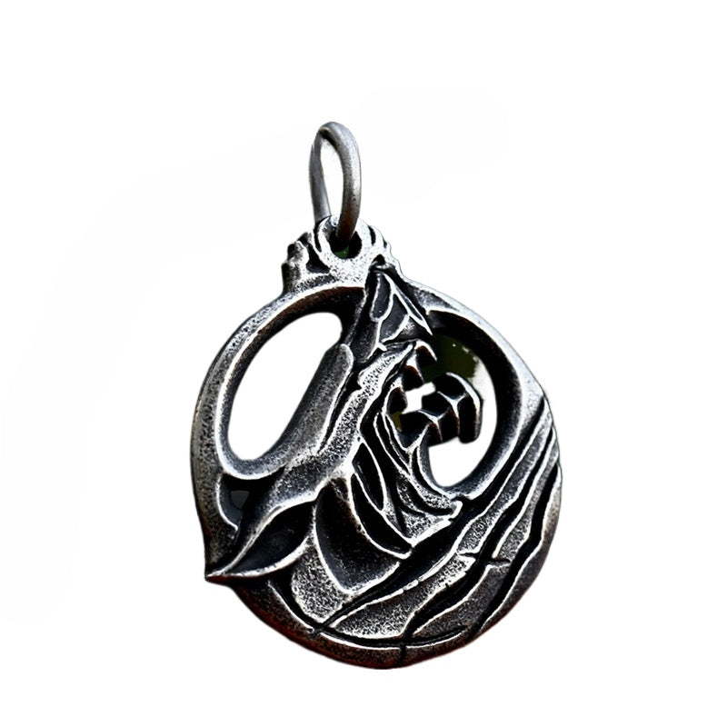 Titanium Steel Retro Wolf Head Pendant for Men - Unique Vintage Accessories