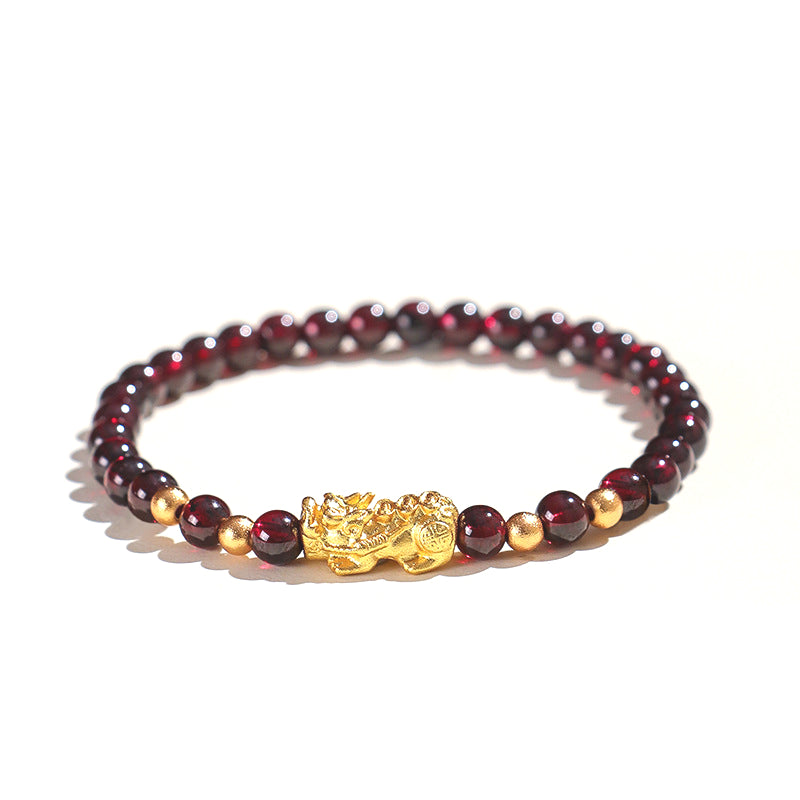 Planderful Fortune's Favor Bracelet – Lucky Garnet Beaded Design