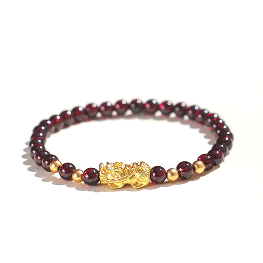 Planderful Fortune's Favor Bracelet – Lucky Garnet Beaded Design