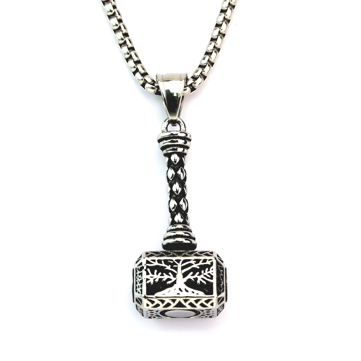 Planderful Thor Hammer Necklace For Men Viking Pendant Norse Legacy Stainless Steel Durable Bold