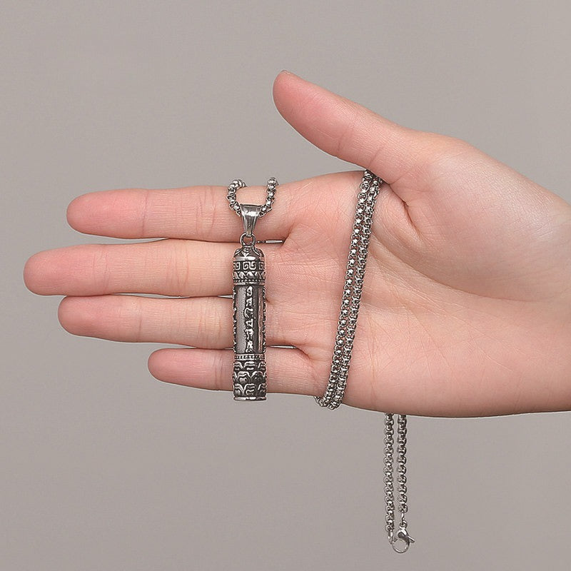 Steel Necklace – Vintage Shurangama Mantra For Men