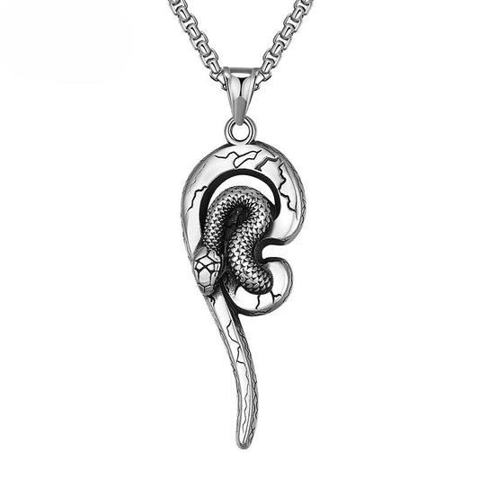 Steel Necklace - Statement Snake Pendant For Hip Hop Inspired Everyday Wear And Gift Idea