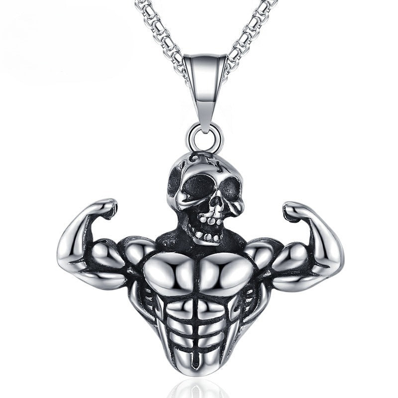Steel Necklace – Statement Men’s Halloween Pendant