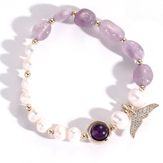 Fortune's Favor Sterling Silver Bracelet with Crystal and Freshwater Pearl