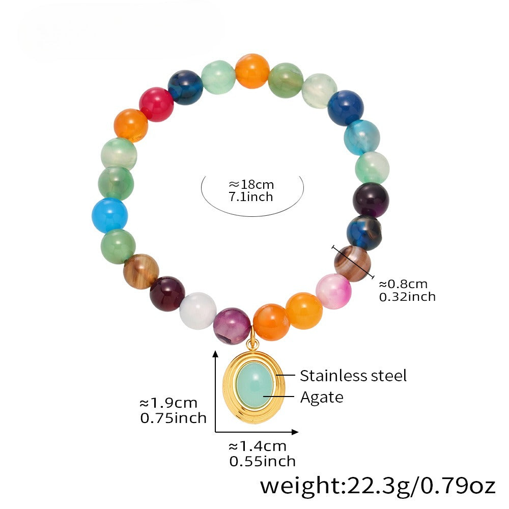 Planderful Natural Agate Bracelet Women Gift Girlfriend