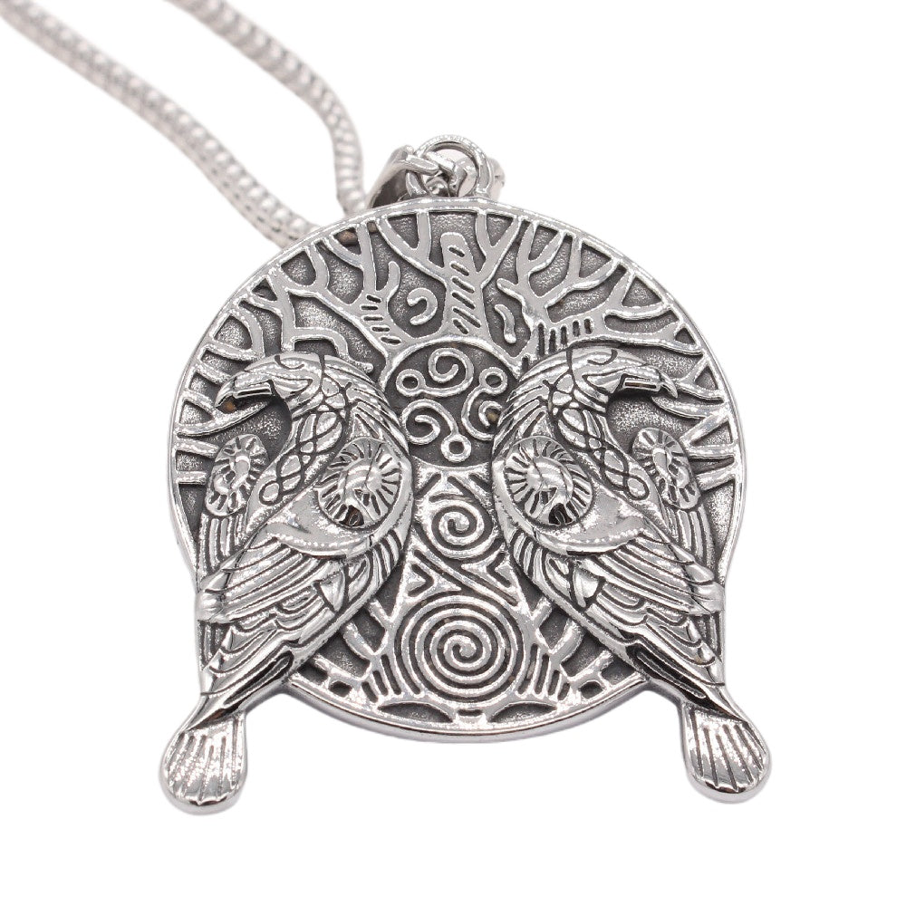 Viking Crow Titanium Steel Pendant For Men And Women Unisex Protection Statement Planderful Everyday Genie