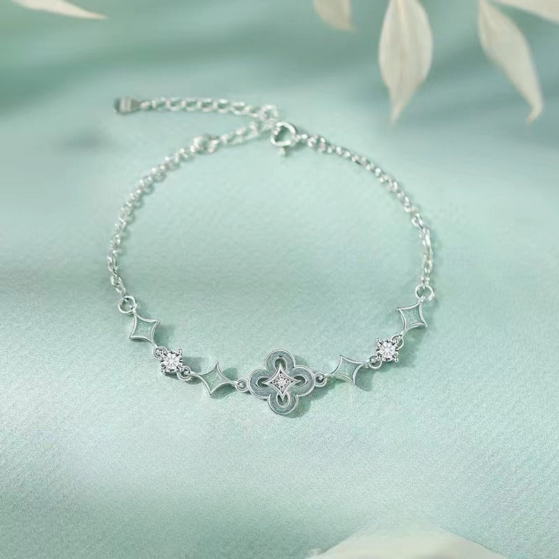 Sterling Silver Bracelet Enamel Porcelain For Girls By Planderful Light Luxury Gift