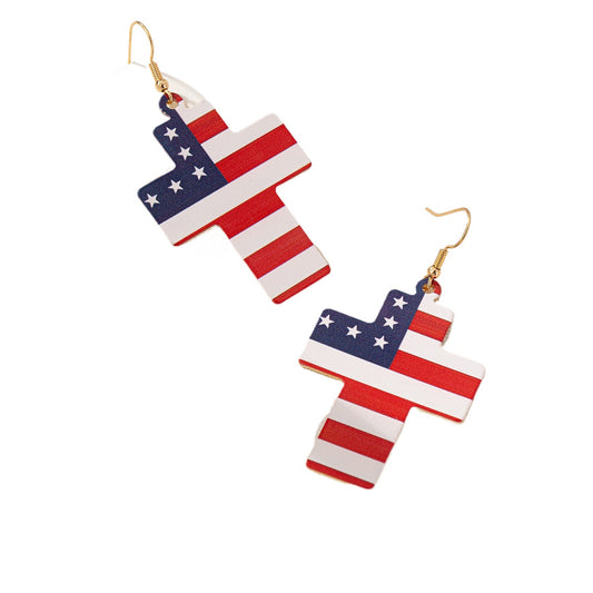 Planderful Vienna Verve Earrings – Stylish American Independence Day Design