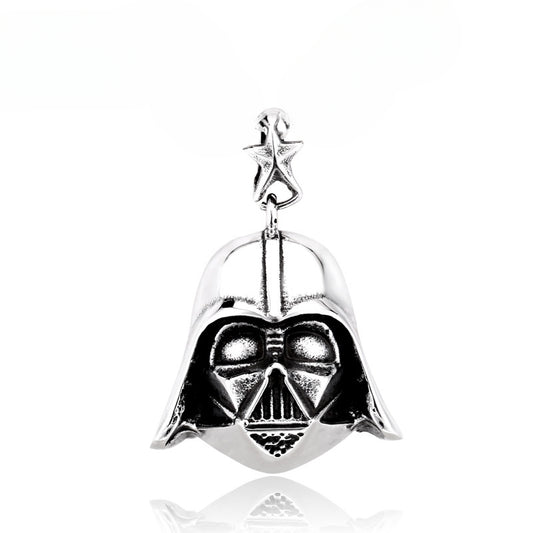 Titanium Steel Darth Vader Helmet Pendant for Men - Wholesale European and American Film and Television Jewelry