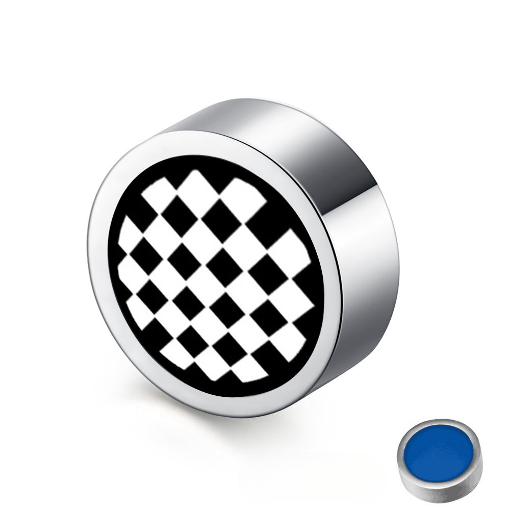 Titanium Steel Double-Sided Magnet Stud Earrings for Men