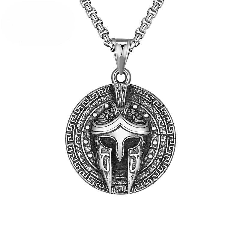 Steel Necklace – Vintage Viking Mask Inspired for Men