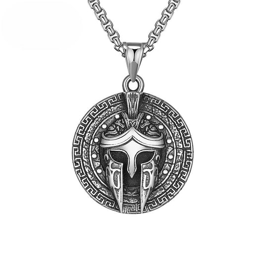 Steel Necklace – Vintage Viking Mask Inspired for Men